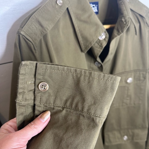 Vintage Woolrich Olive Military Field Jacket 46 100% Cotton Gorpcore Hunting - Picture 2 of 8